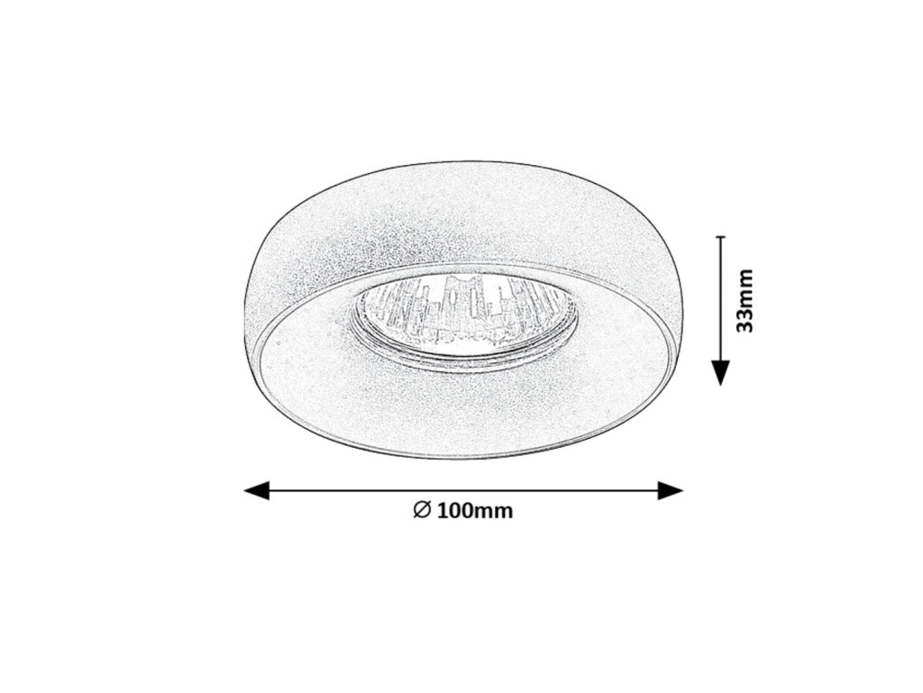 Spot soffitto moderno nero tondo Ø10 GU10 25W Rabalux
