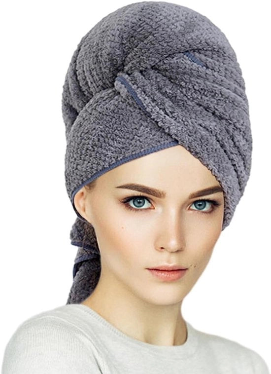 Microvezel Haarhanddoek Absorbente - Haardroogdoek Anti-kroes - 60 x 100 cm