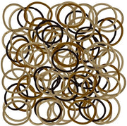 Set di elastici per capelli da 84 - Elastici per capelli senza metallo - Ideali per acconciature a coda di cavallo - Materiale di alta qualità in gomma/polyester - 4 mm di spessore