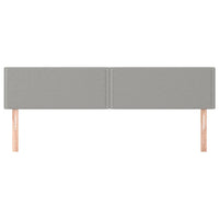 Testiera Grigio Chiaro 200x5x78/88 cm in Tessuto 345984