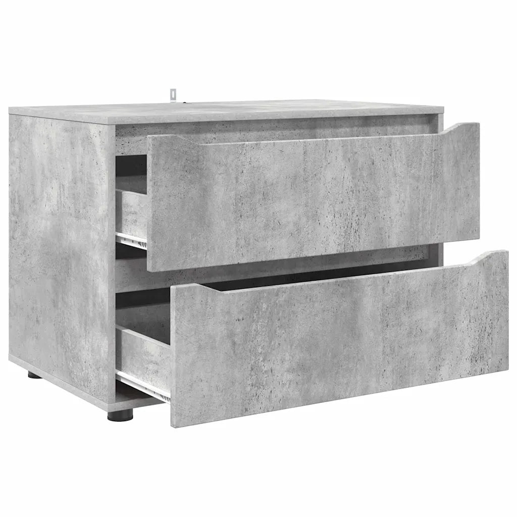 Armadio Grigio cemento 80 x 48 x 57 cm Legno multistrato