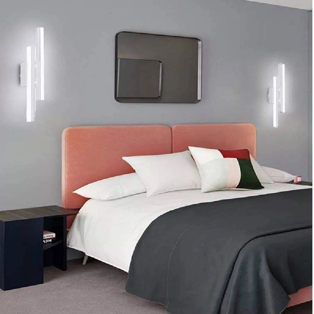 Trade Shop - Applique Parete Moderno 10w Lumetto Abat Jour Bianca Luce 6500k 4000k 3000k E87b -