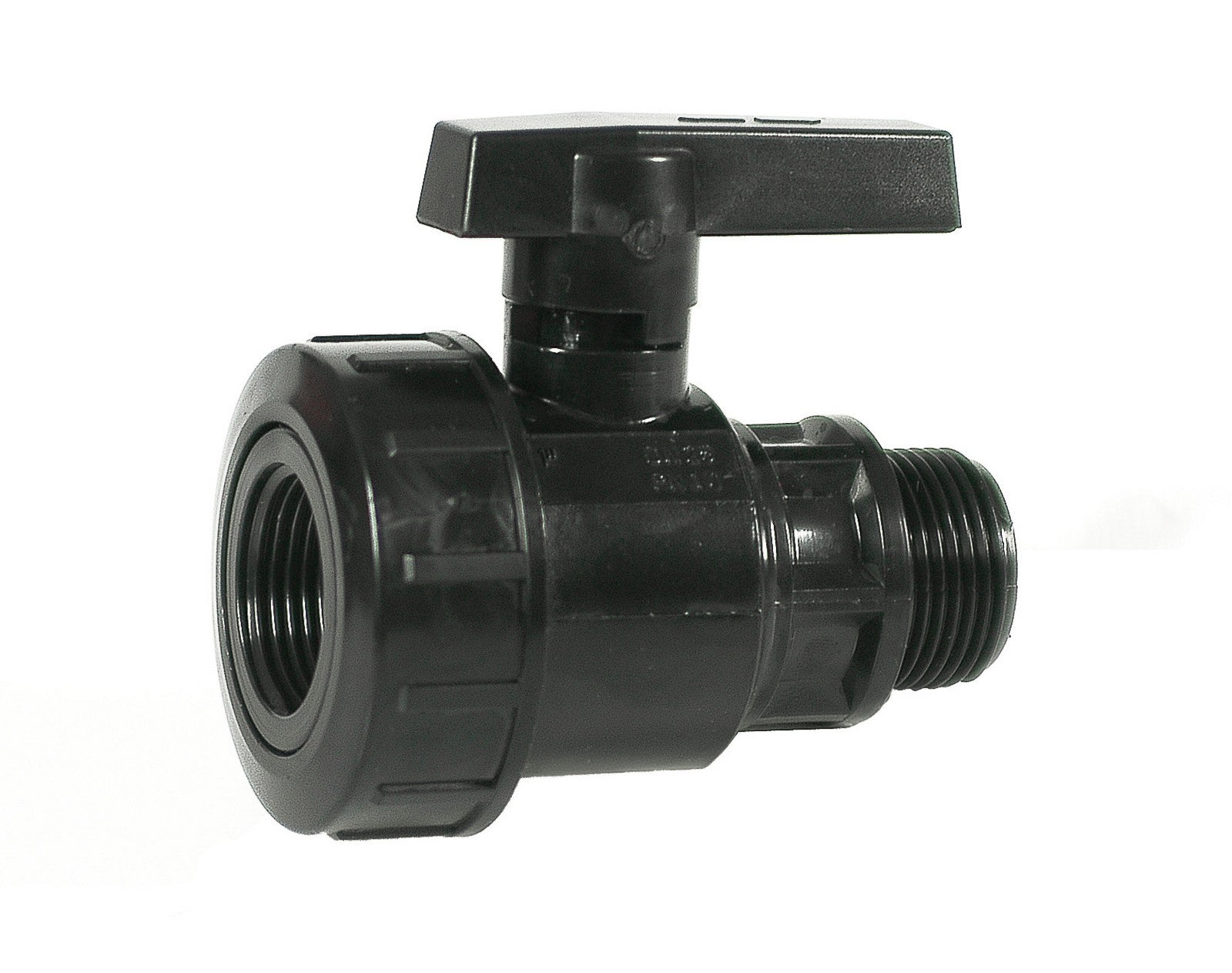 pl raccordo nylon valvola a sfera maschio femmina 1" cod:ferx.76322