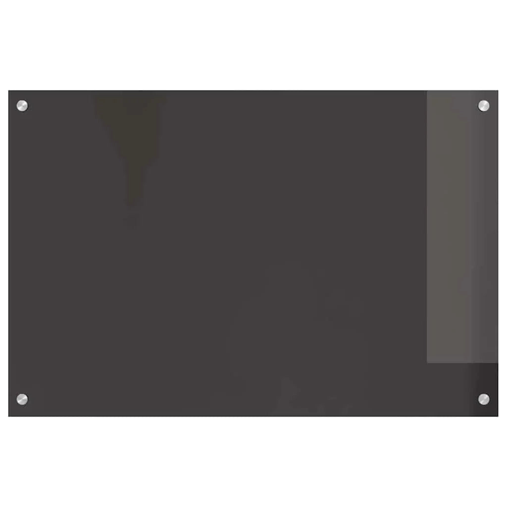 Set di 2 paraschizzi moderni per cucina resistenti al calore 90 x 60 cm in vetro temperato grigio scuro 02_0056246