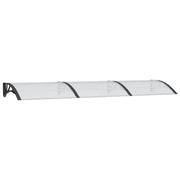 Tettoia per Porta Nero e Trasparente 300x75 cm in Policarbonato CFW7378963