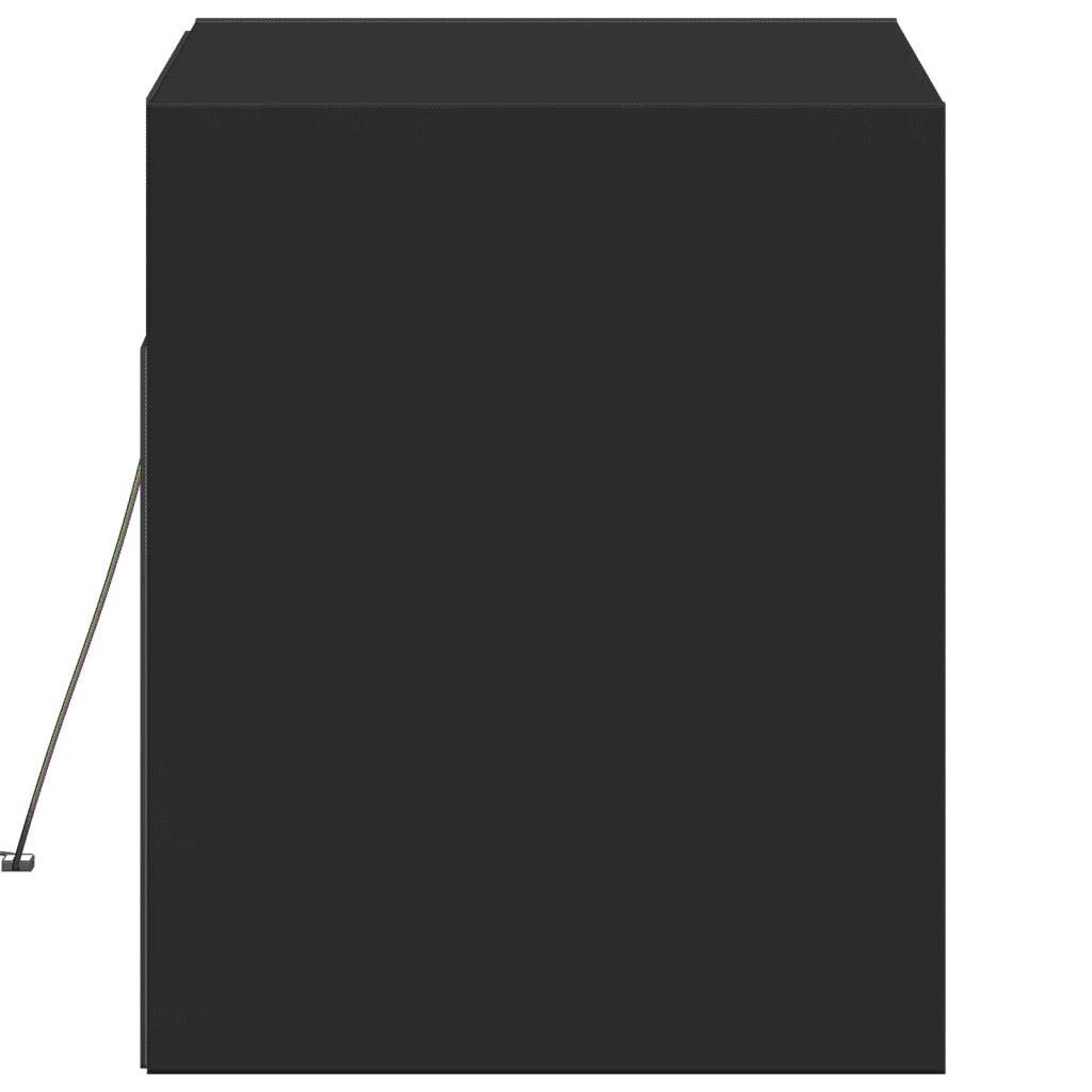 vidaXL Mobile TV a Parete con Luci LED Nero 80x31x35 cm