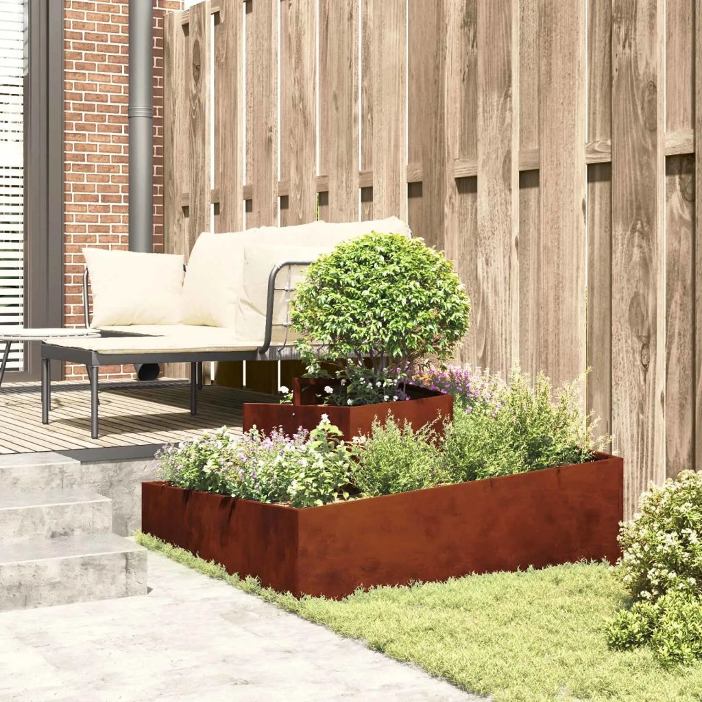 Vaso da giardino Marrone 100 x 100 x 50 cm