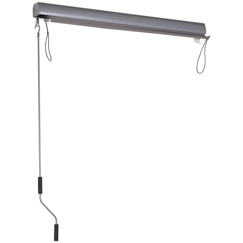 Tenda da balcone verticale a manovella ¨C zephmum ¨C Grigio Polyester+Alluminio 200x120 cm