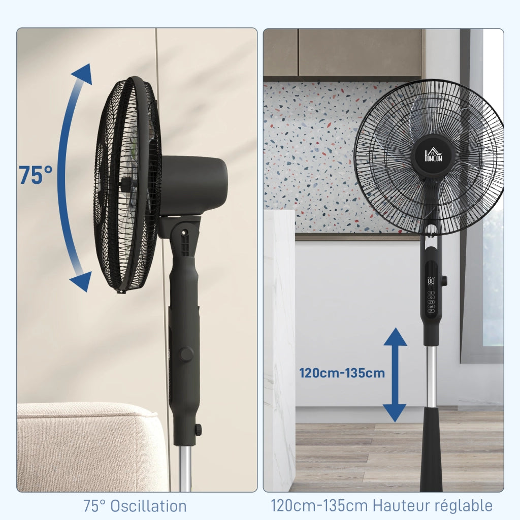 Ventilatore da pavimento ¨C zephmum ¨C 42 cm 40W nero