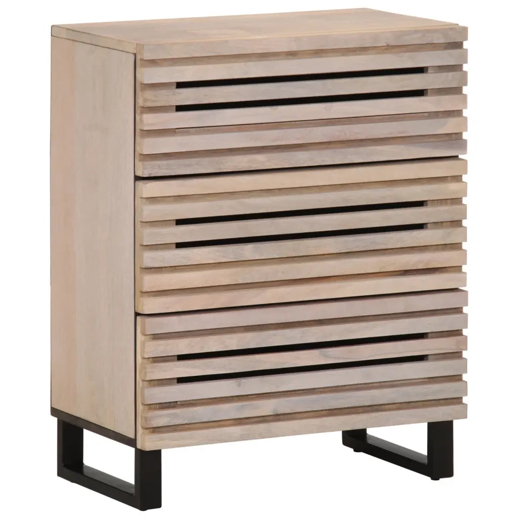 vidaXL Credenze 2 pz 60x34x75 cm in Legno Massello di Mango