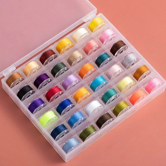 Set di 36 spazzole con aghi, 36 spazzole colorate in un contenitore, sostituzione pratica, facile da installare per macchine da cucire