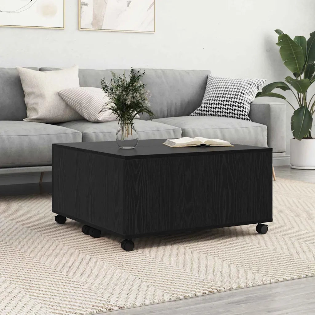 Tavolino da salotto Rovere Nero 75 x 75 x 38 cm 875482