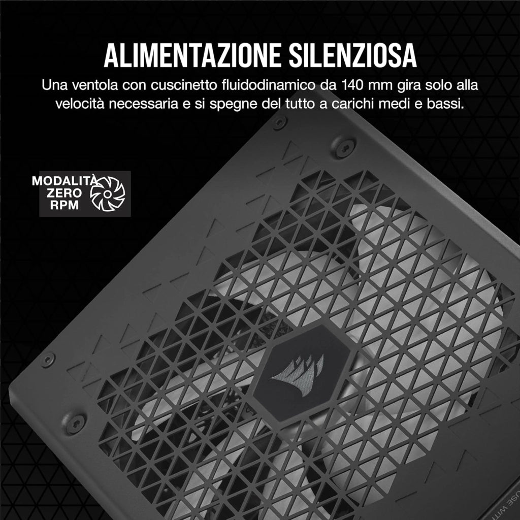 HX1200i Interamente Modulare Ultra-Silenzioso Alimentatore - Compatibilità con Standard ATX 3.0 e PCIe 5.0 - Ventola con Cuscinetto Fluidodinamico - CORSAIR iCUE - 80 PLUS Platinum - Nero