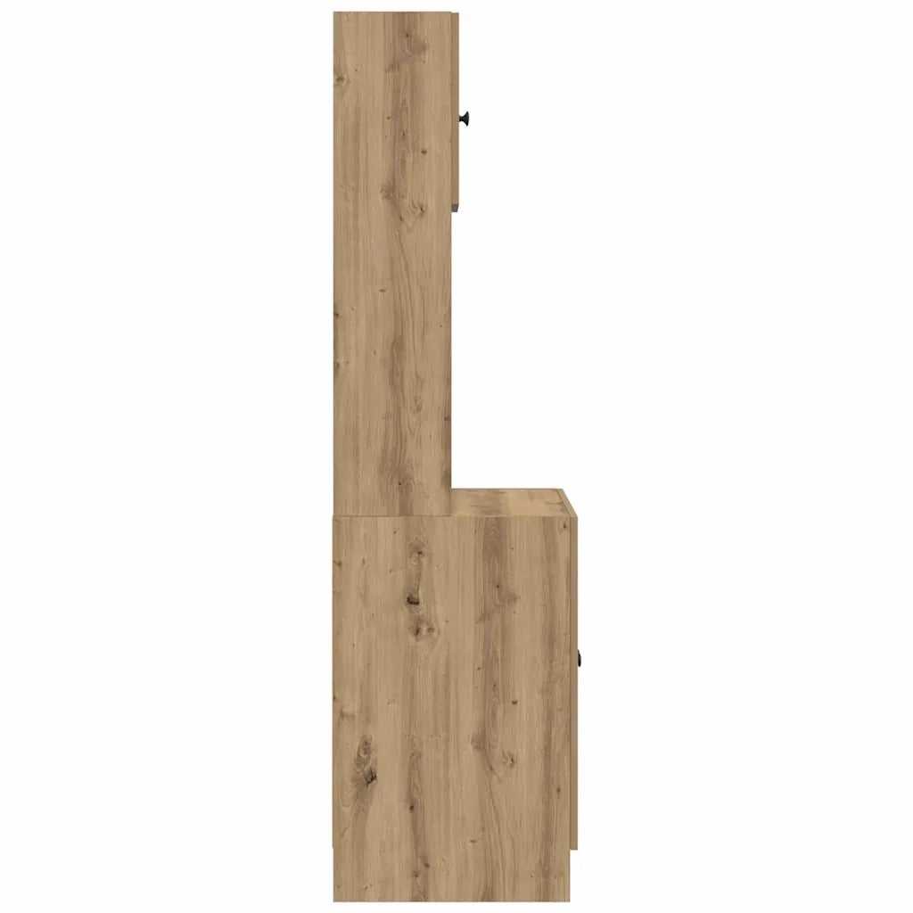 Credenza da cucina 2 pz-Set di 2 Buffet-Armadio da cucina Rovere artigianale 60 x 50 x 180 cm