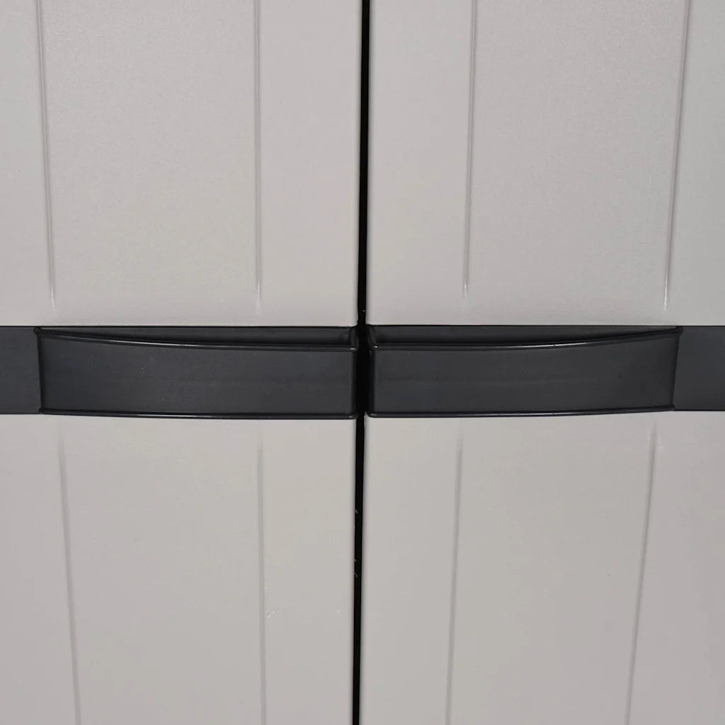 Armadio da Esterno Grigio e Nero 97x37x165 cm in PP