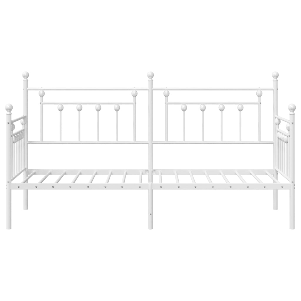 Struttura Letto Giornaliero Bianca 80x200 cm in Acciaio