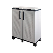 Contenitore per Rifiuti Alistar, Pattumiera Capacità 220 (110 per Sacco) Made in Italy, 68x37x90h cm Grigio Chiaro