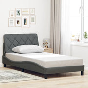 Giroletto senza Materasso-Struttura Letto Grigio Scuro 100x200 cm Tessuto 881892