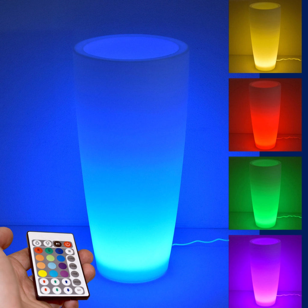 Vaso Luminoso da Giardino a LED Ø33 cm in Resina 5W Cypress Multicolore