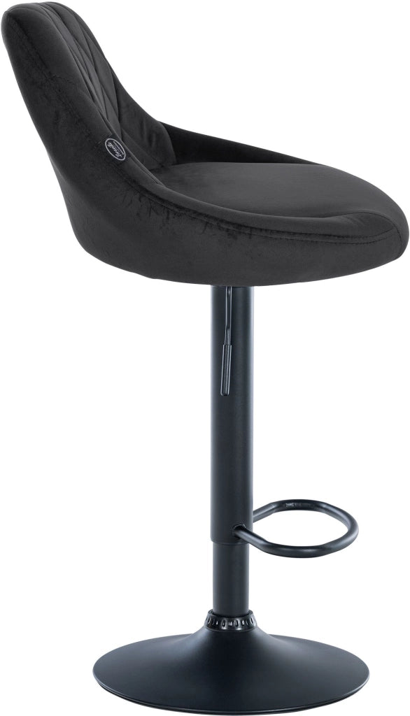 Sgabello da bar Lazio Velvet nero,nero