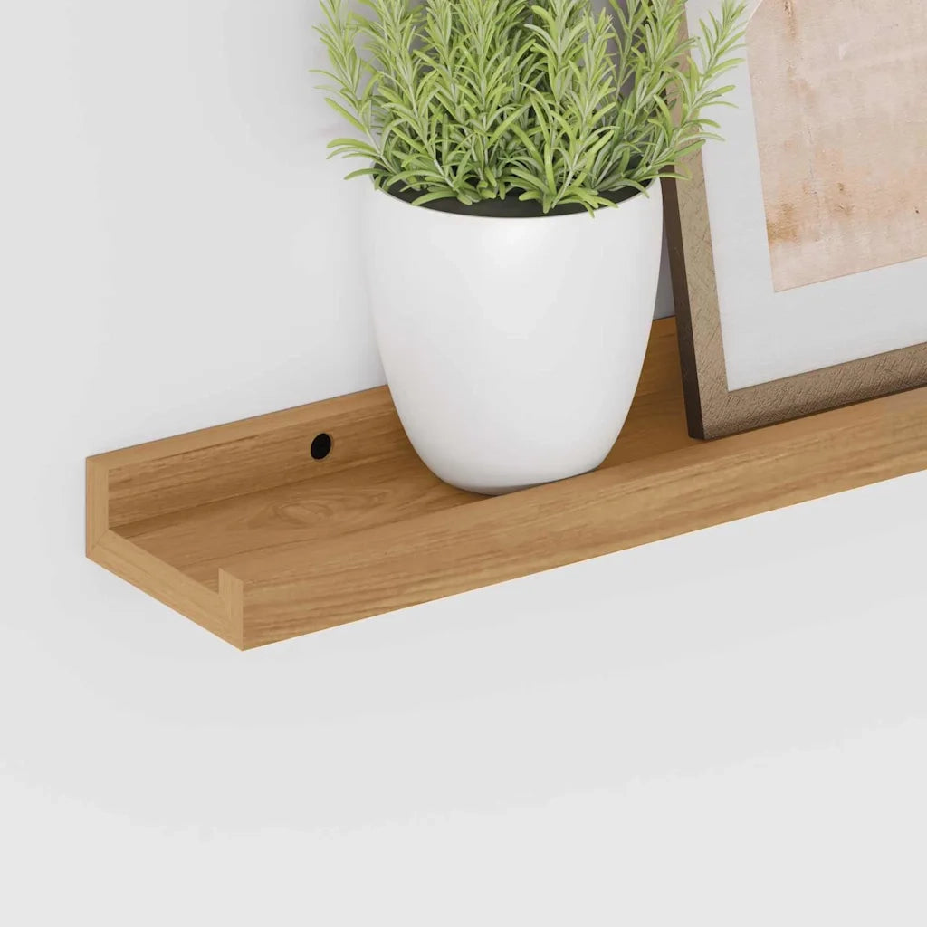 Scaffale da parete con lo scaffale 2 pcs Marrone 40 x 9 x 3 cm 42020011