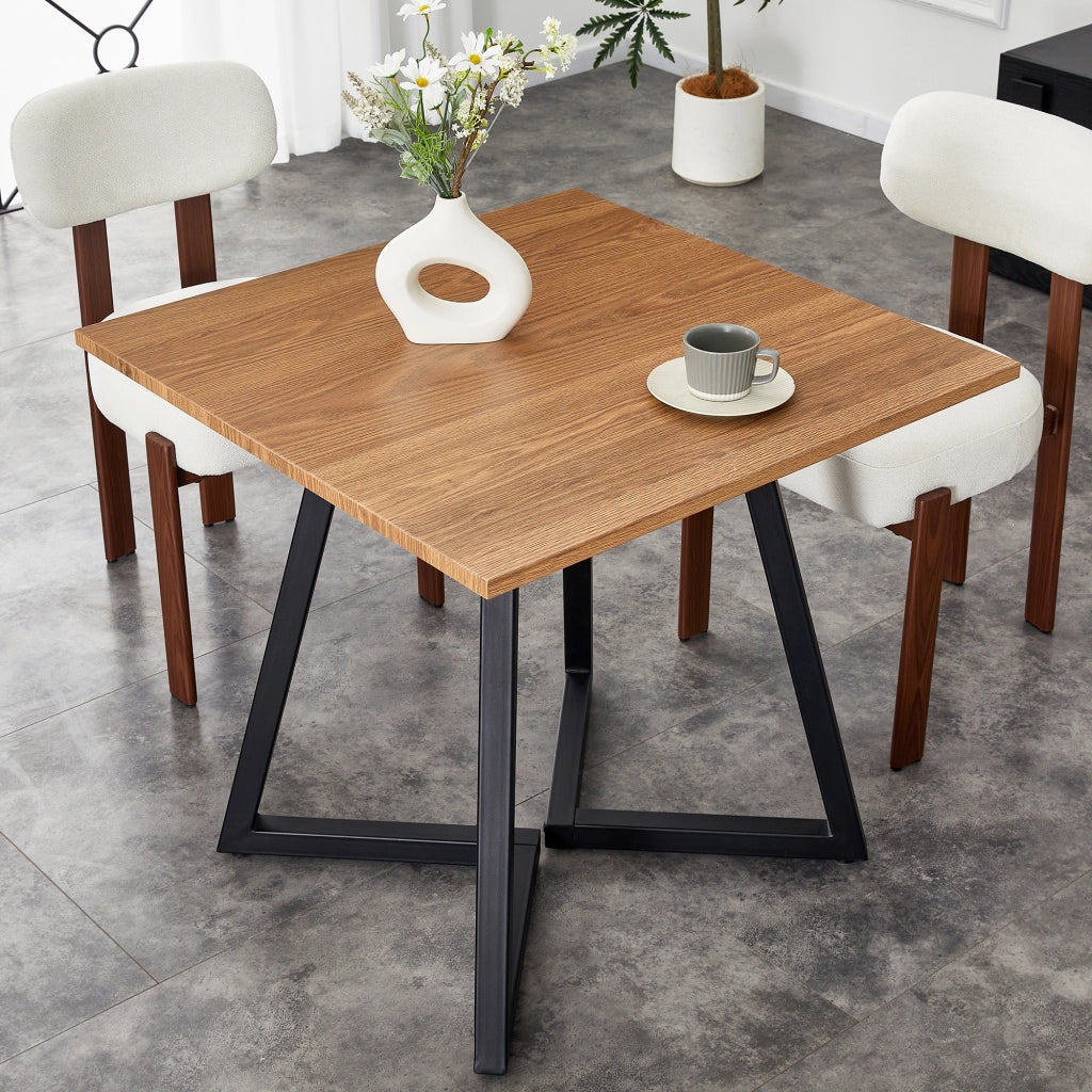 Tavolo da Pranzo Quadrato per 4 Persone ¨C Xylo ¨C 80x80 cm, Metallo, Moderno