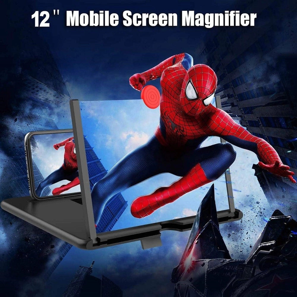 Trade Shop - Lente Di Ingrandimento Schermo 12" 3d Per Cellulare Smartphone Guardare Video Film -