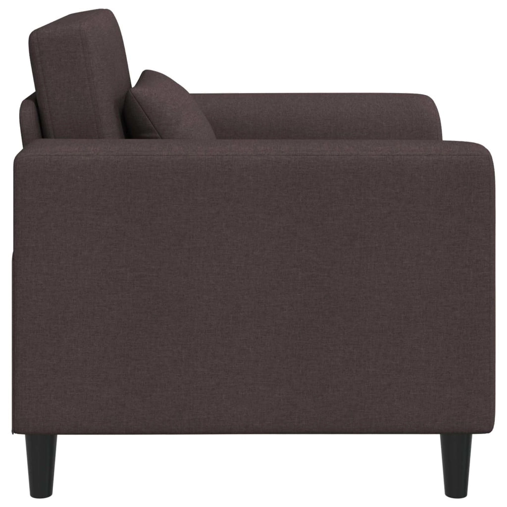 Poltrona-Divano Sedia-Poltroncina Marrone Scuro Tessuto 222436