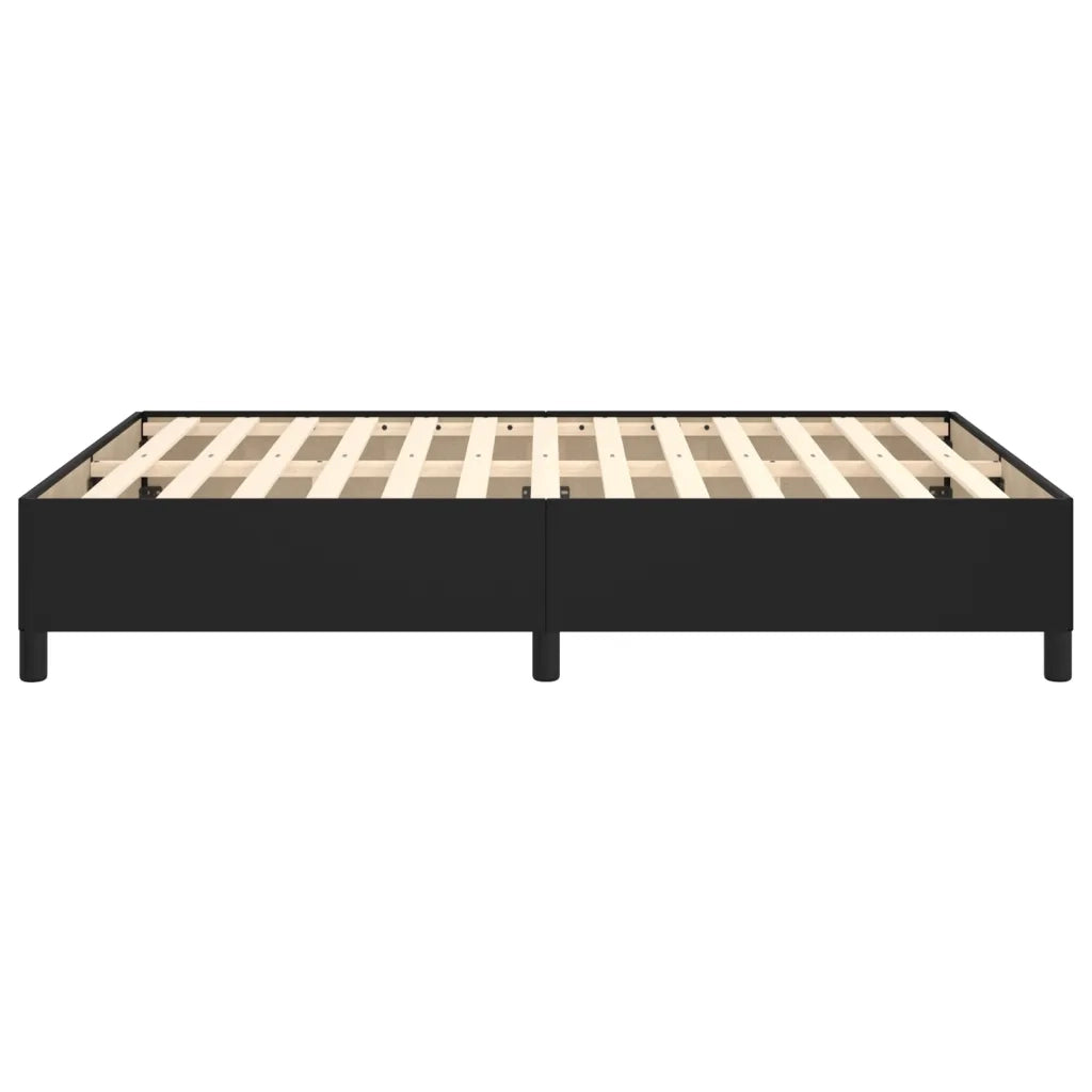 Letto matrimoniale | Letto per adulti | Giroletto Nero 140x190 cm in Similpelle