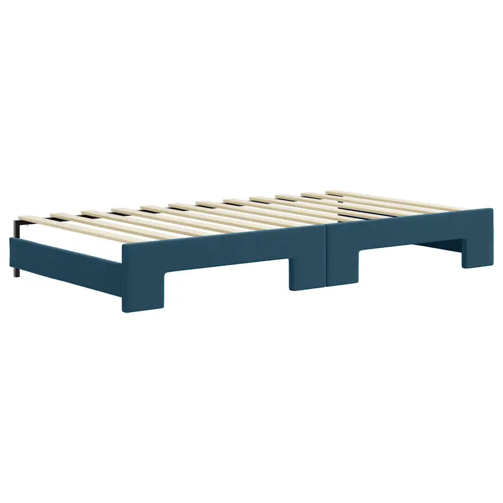 Divano Letto con Letto Estraibile-Sofa Letto-Daybed Blu 100x200 cm in Velluto 699649