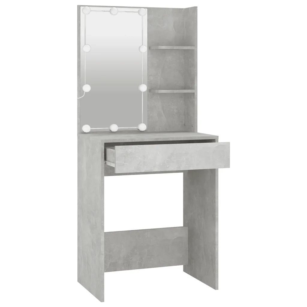Toeletta con LED Grigio Cemento 60x40x140 cm