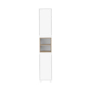 Mobile a colonna bagno salvaspazio Mobile alto con 2 ante Mobile bagno stretto 30x30x170cm Bianco BZR147-W