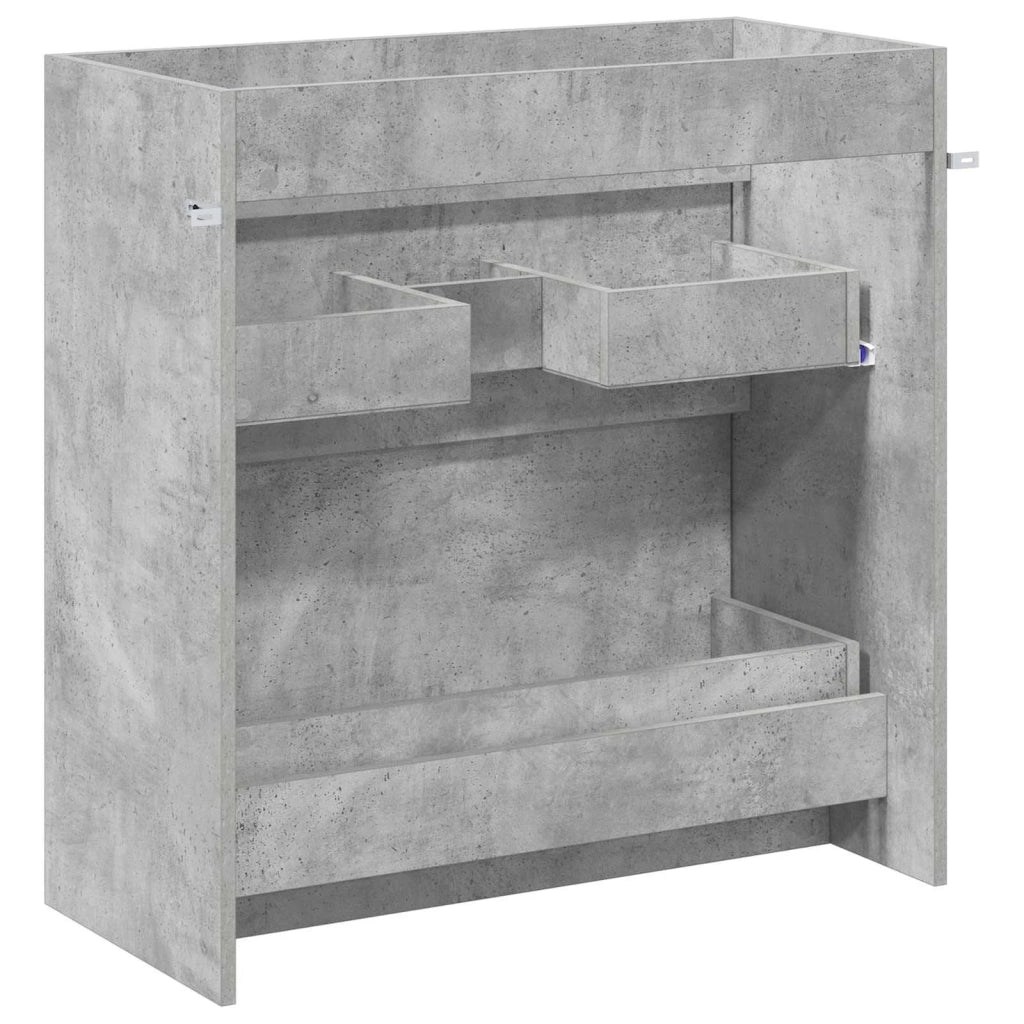 Mobiletto da Bagno Sotto Lavabo Grigio Cemento