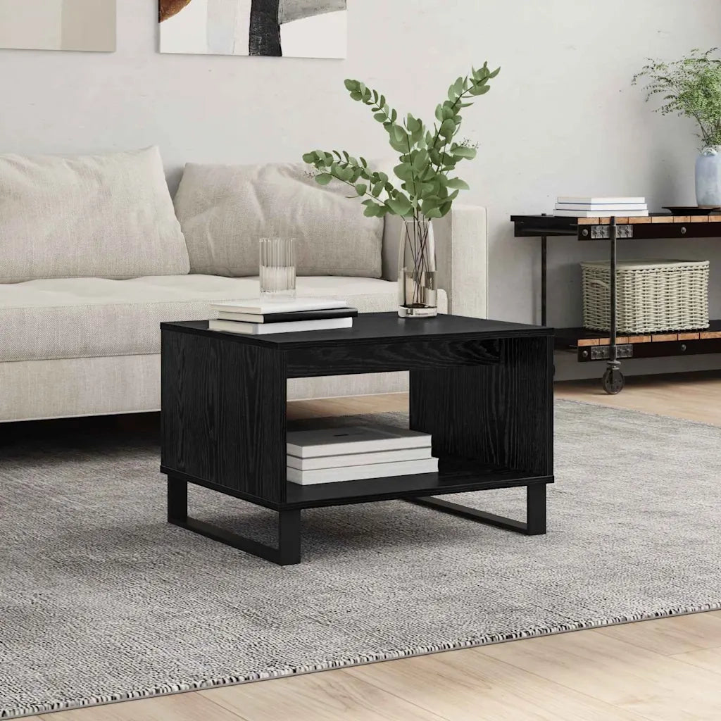 Tavolino da salotto Rovere nero 60 x 50 x 40 cm 879614