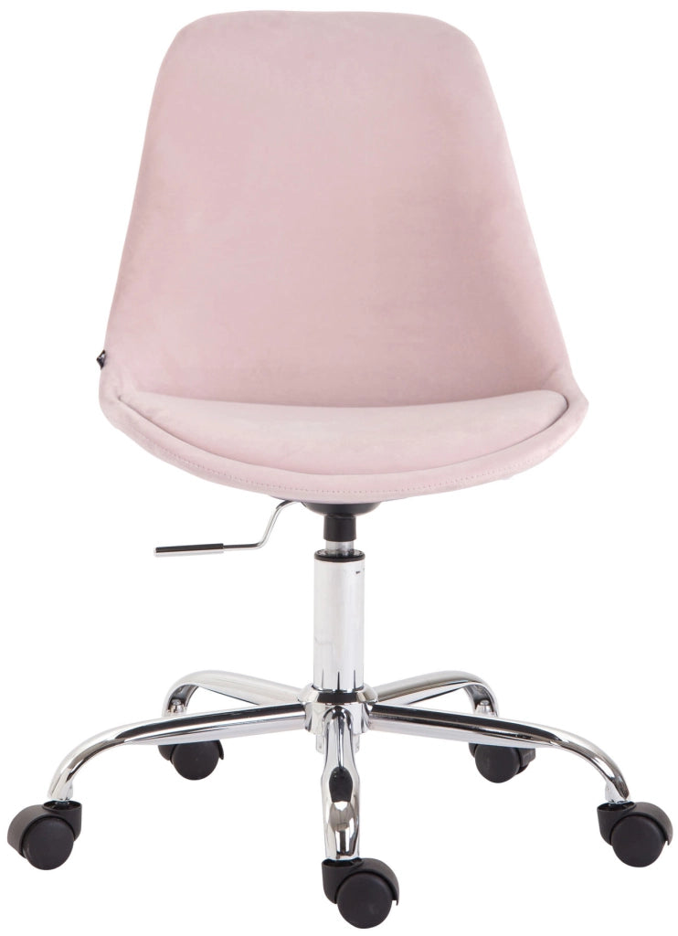 Sedia da ufficio Toulouse in velluto rosa