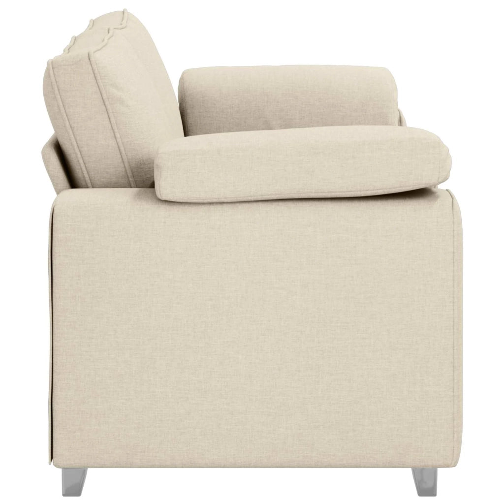 Divano-Sofa-Divanetto Beige 180 x 77 x 82 cm Tessuto misto lino
