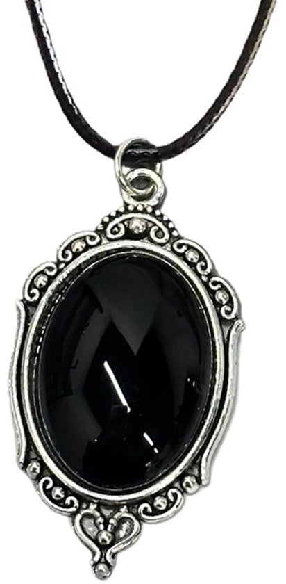 Pendente con Catena Regolabile - Stile Vintage/Relief - Piatto Ovale - Stile Gotico/Punk - Accessori per Uomo/Donna - Materiale Ipoadregegato - Accessorio da Collo