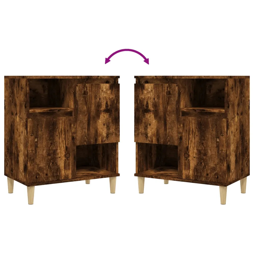 Credenza Rovere Fumo 60x35x70 cm in Legno Multistrato 821145