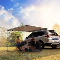 Tendalino da Tetto Auto Laterale e Impermeabile con Altezza Regolabile, 2.5x1.6m, Cachi