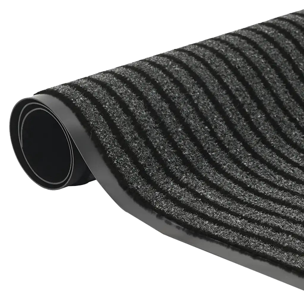 Zerbino a Strisce Nere e Grigie 115x500 cm 4105600