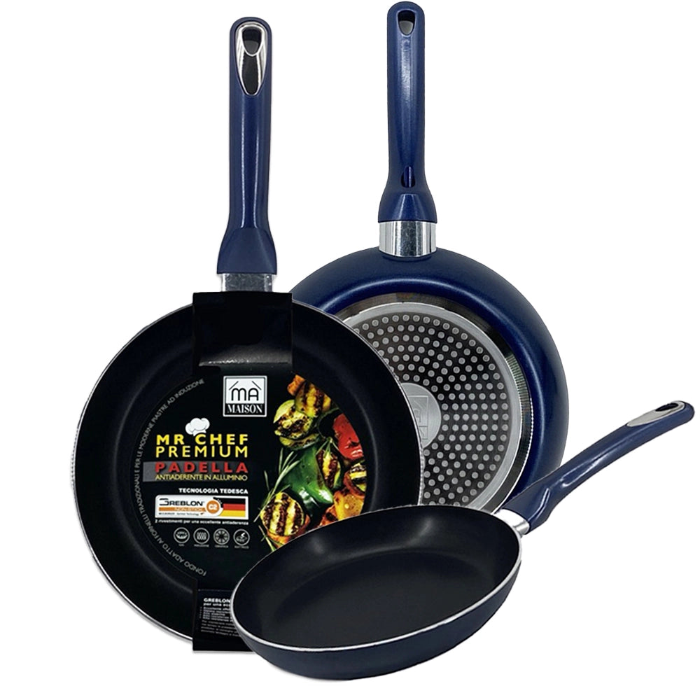 MA MAISON MR CHEF PREMIUM PADELLA CM.24 ANTIADERENTE IN ALLUMINIO CUCINA TRADIZIONALE E INDUZIONE