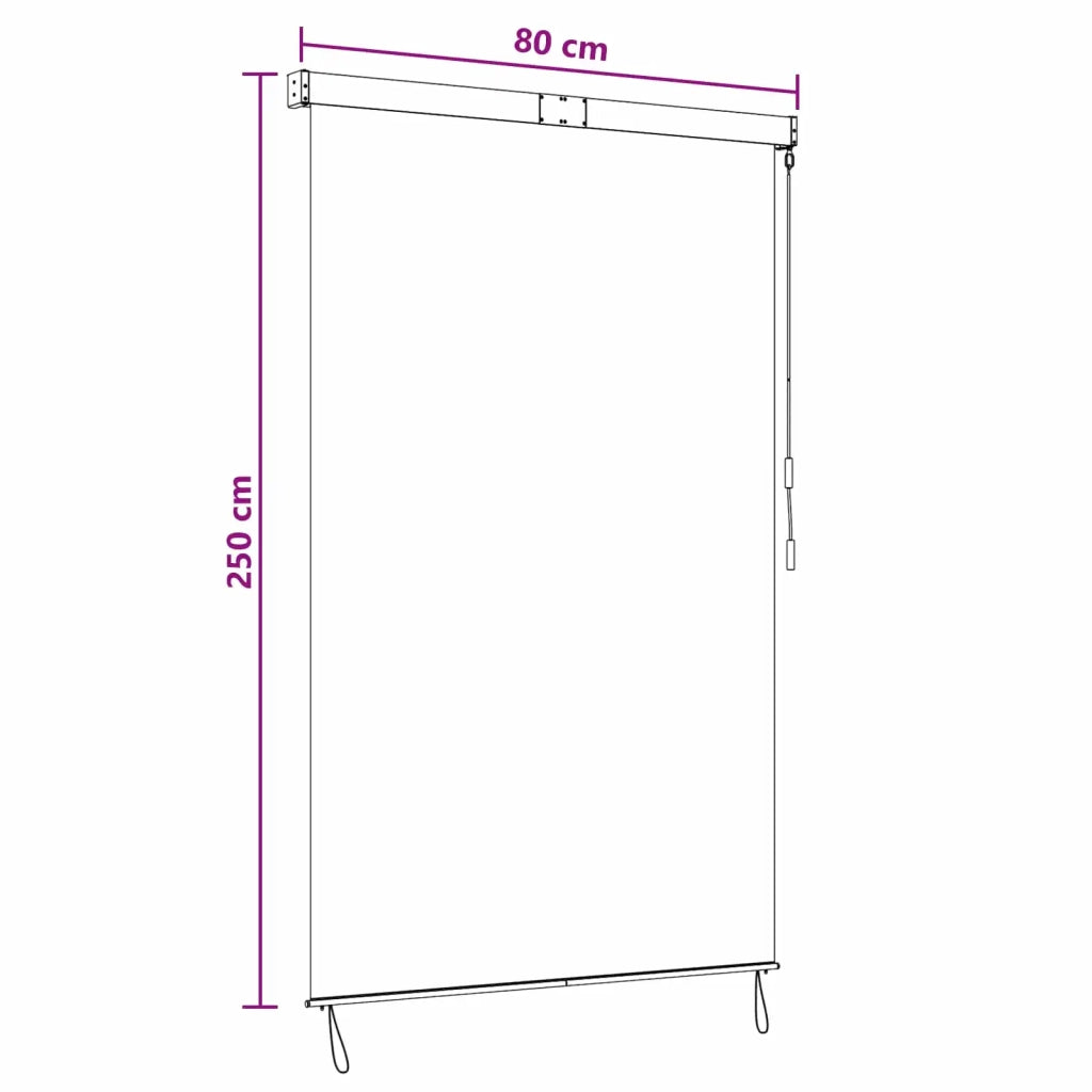 Tenda a rullo Multicolore 80 x 250 cm Tessuto e Alluminio 42037176