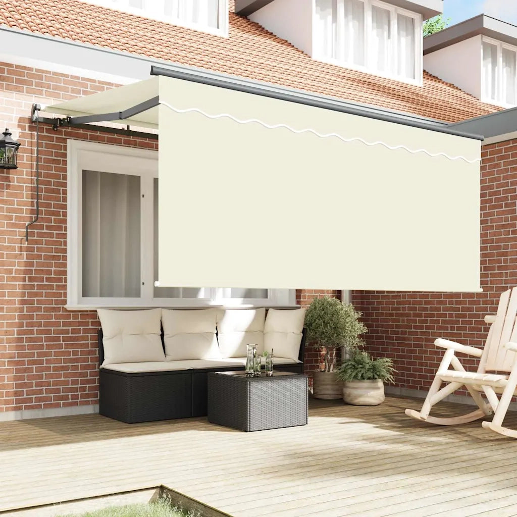vidaXL Tenda Retrattile Crema 300 x 200 cm Tessuto