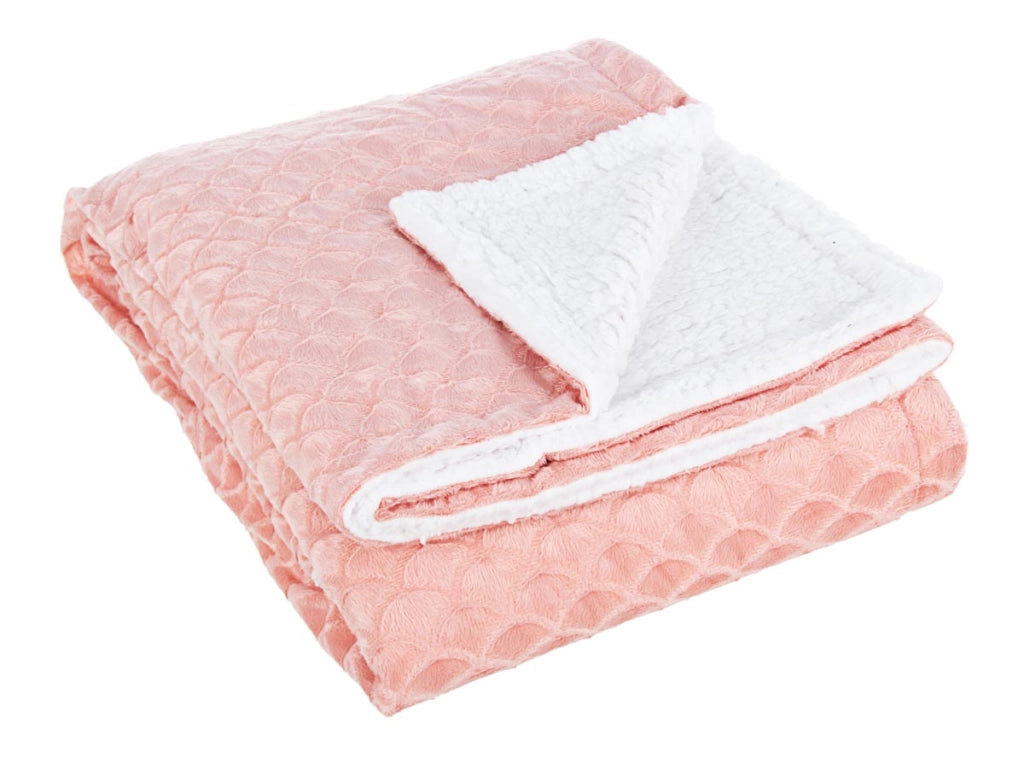 Plaid Coperta Letto Singolo Agnellato Tires Morbida Rosa 130x160 450 gr Bizzotto