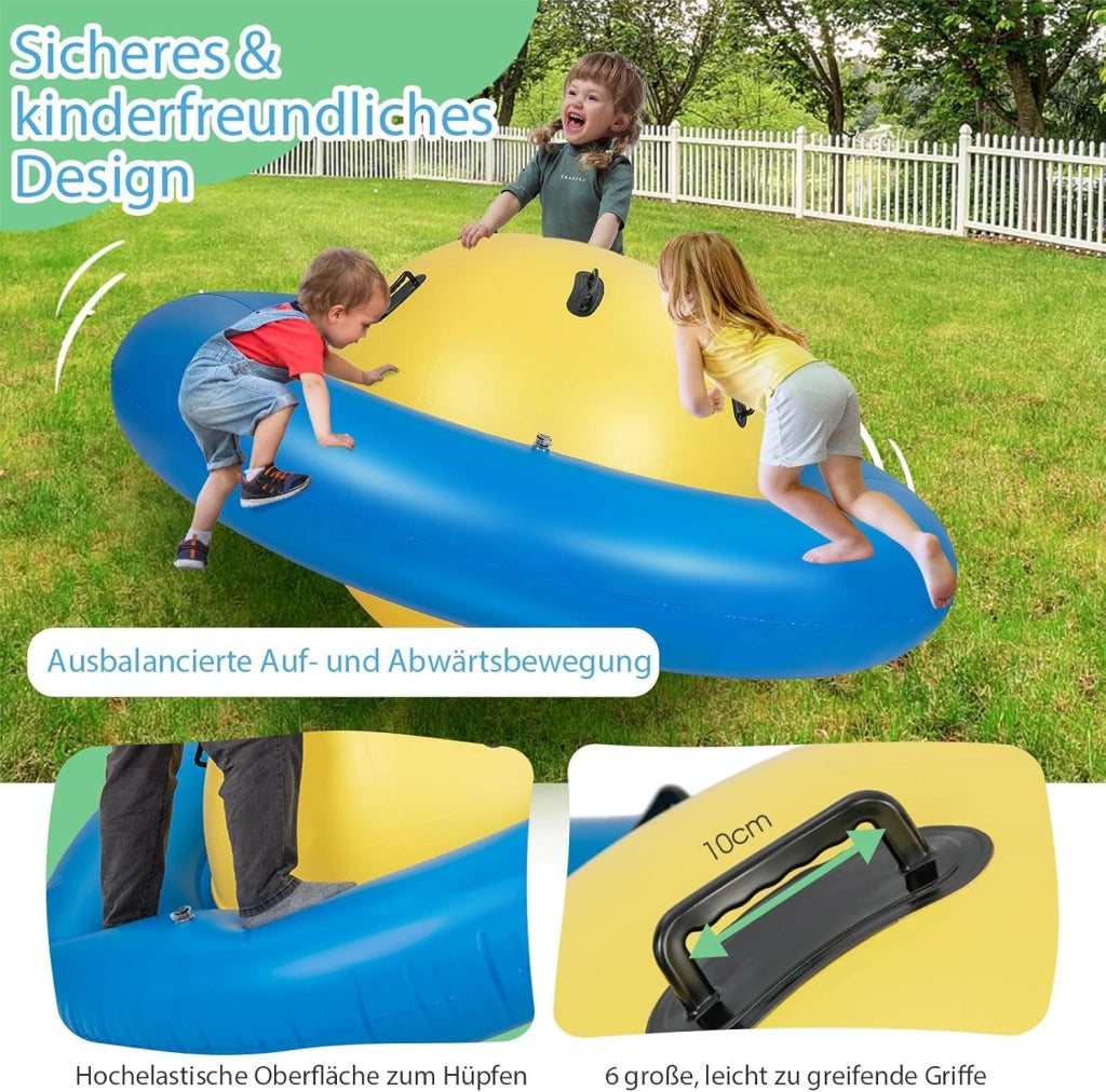 Palla gonfiabile da arrampicata per bambini, pallina gonfiabile per arrampicata, telaio da arrampicata con 6 maniglie, cupola da arrampicata fino a 3 bambini, portata fino a 113 kg, per bambini