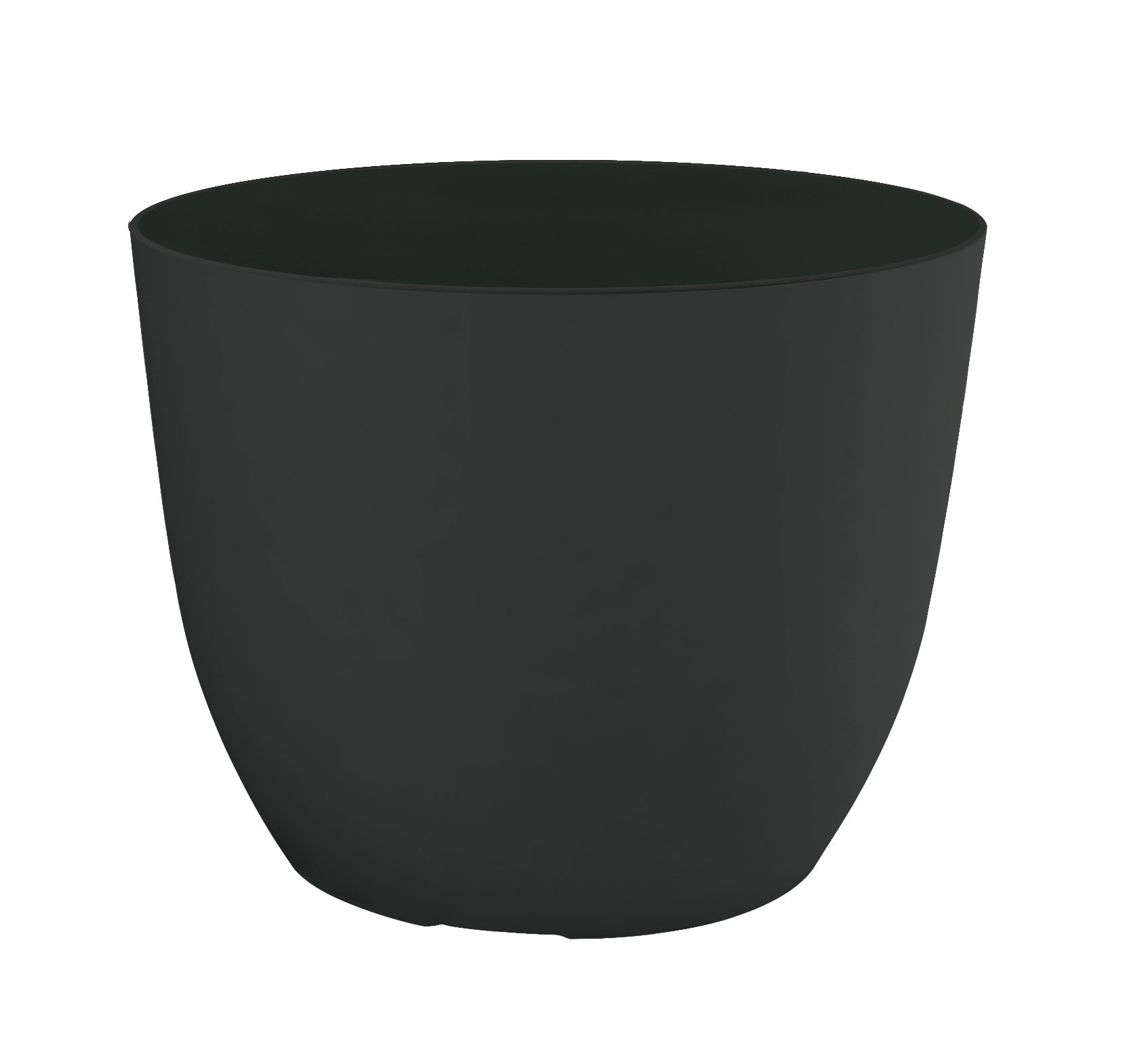 Nicoli vaso rotondo a ciotola Conca Pure in polipropilene, dimensioni diametro cm 38x30h, capacità 26 litri, per interno ed esterno