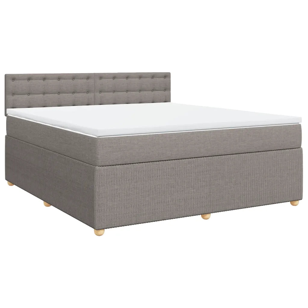 Giroletto a Molle con Materasso Tortora 180x200 cm in Tessuto