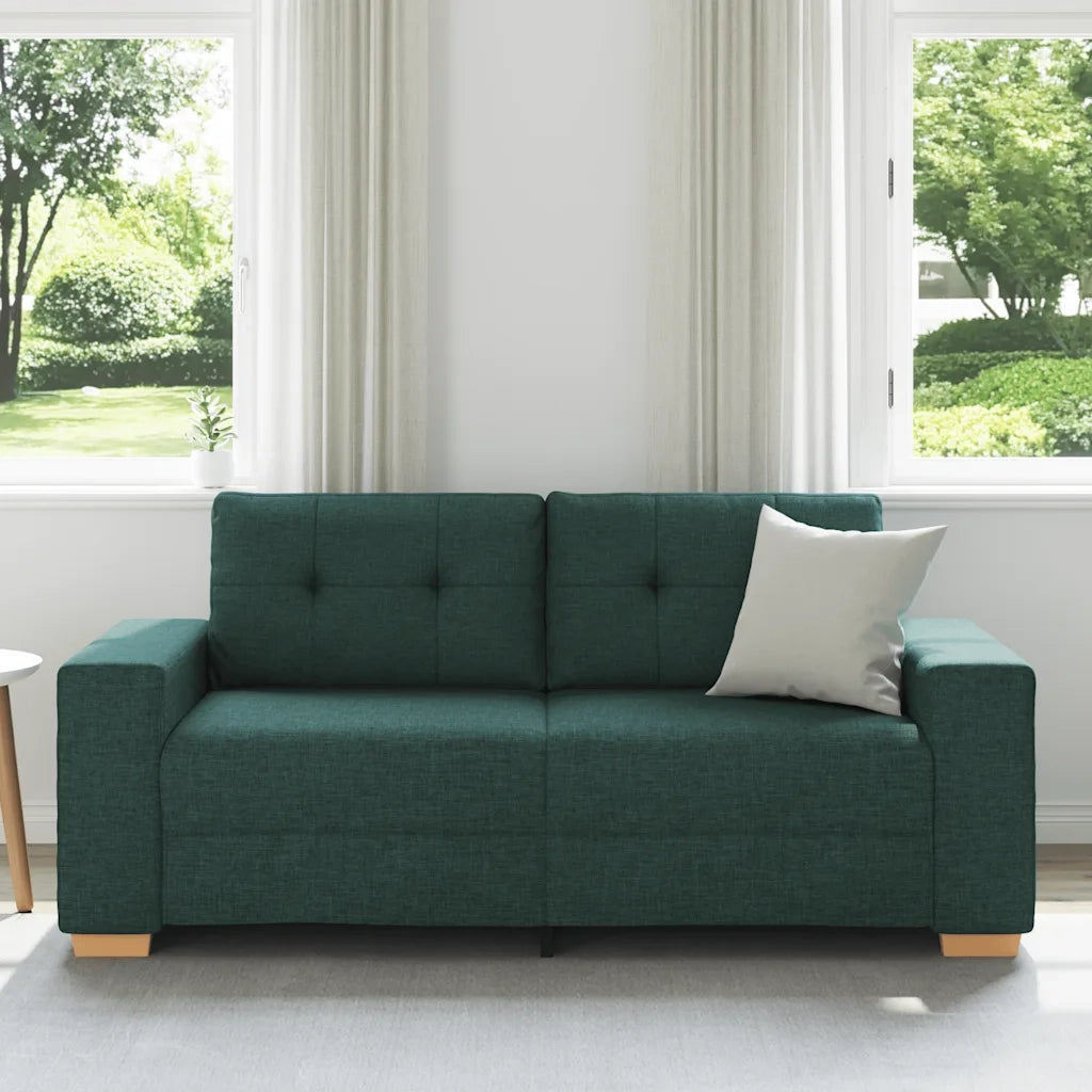 vidaXL Divano Divanetto Verde Scuro 140 cm in Tessuto