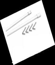 Coppia Bacchette Bastoni tende punta tonda 60 cm x 7 mm