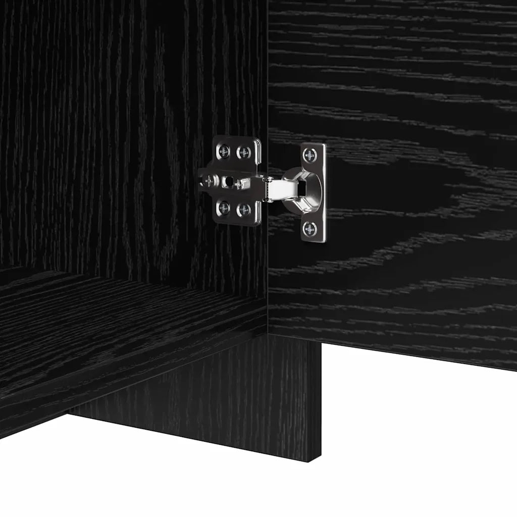 vidaXL Supporto TV Rovere nero 90 x 35 x 40 cm Legno multistrato